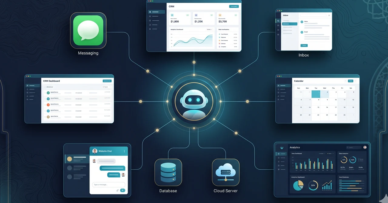AI agents connected to business systems